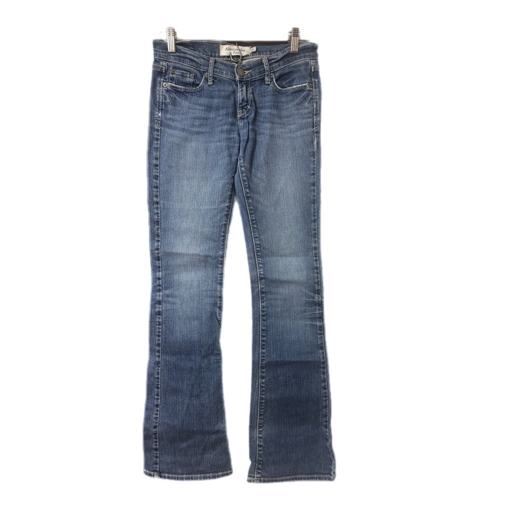 Abercrombie & Fitch Bootcut Jeans Womens 0R Blue Excellent Low Rise Stretch